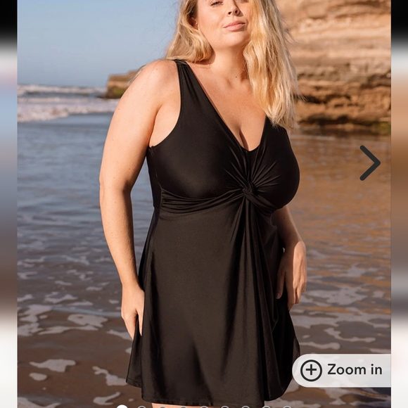 Shapermint Essentials Swim Knot-Front Swim Dress size Large - Picture 3 of 9